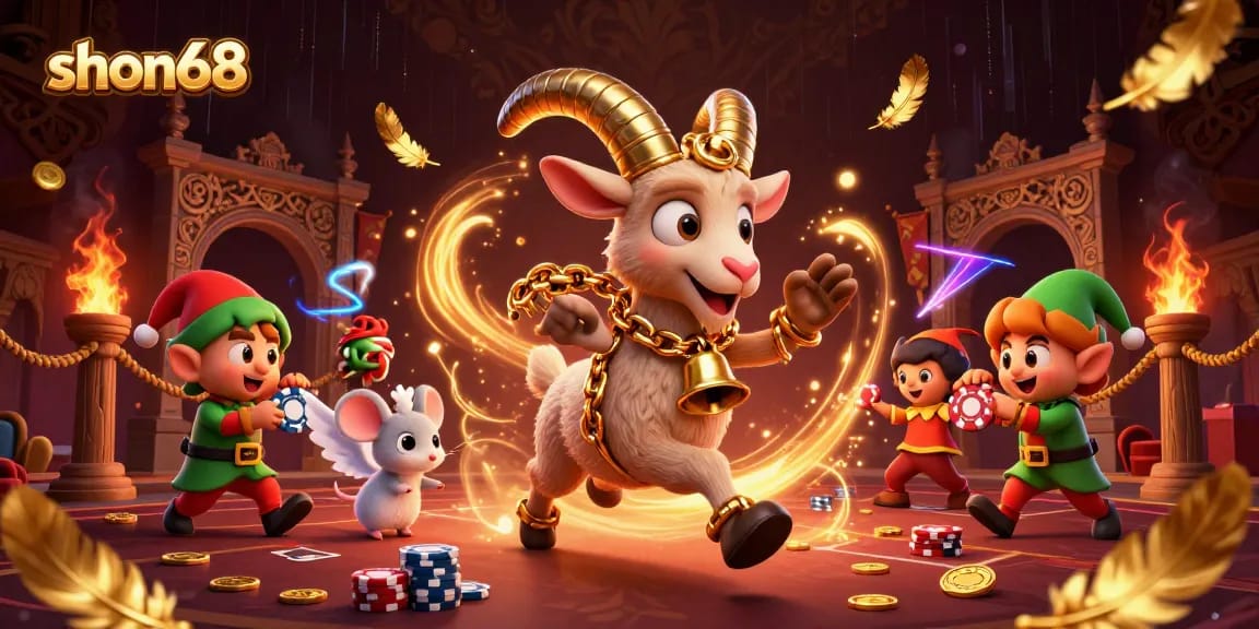 shon68 celebrates casino excitement with a vivid Krampus scene full of mischief and fun.