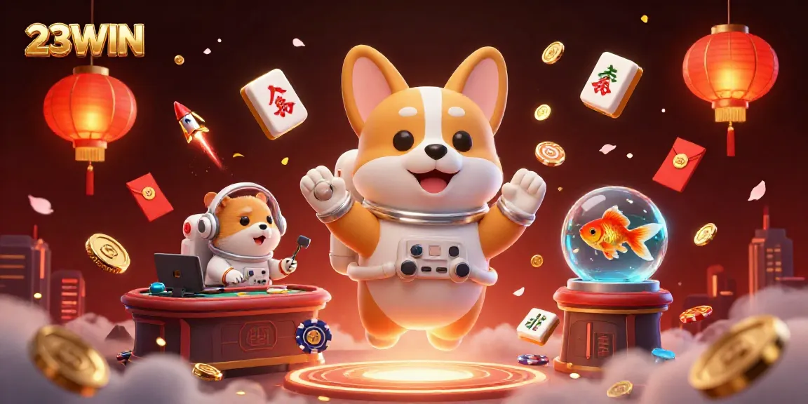 Experience the thrill of 23WIN with a floating casino adventure featuring unique characters and elements.