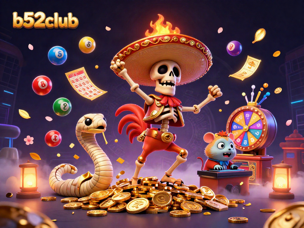b52club offers an exciting lottery experience with colorful balls and dynamic prizes capturing the thrill of gaming.