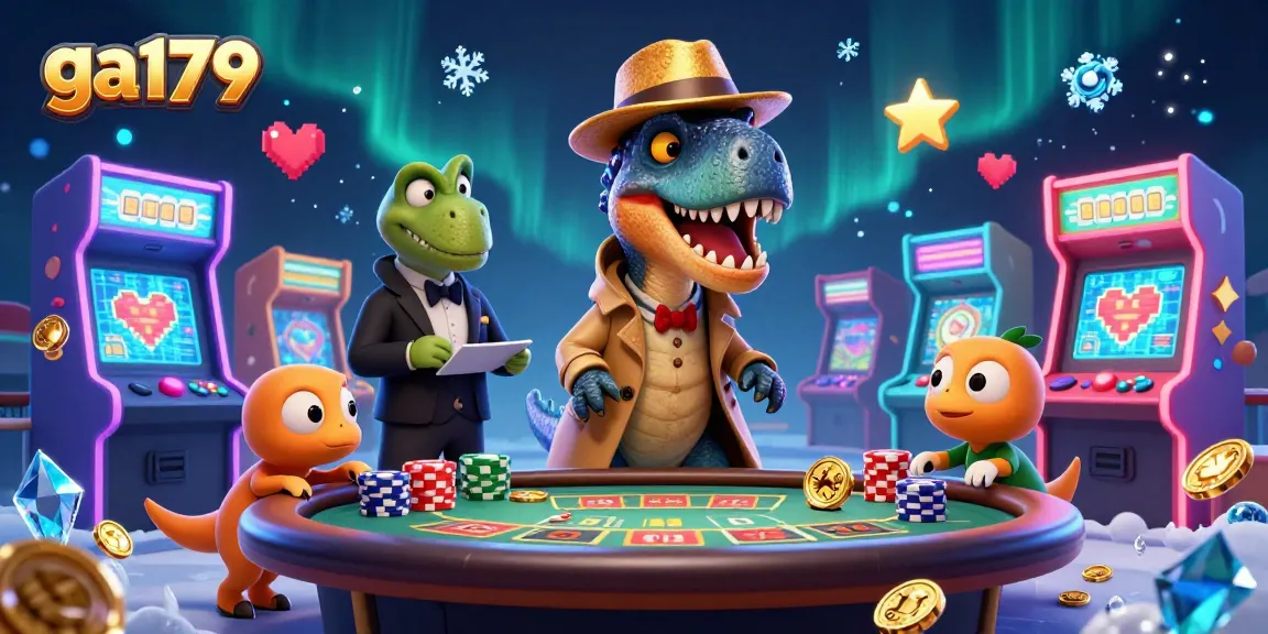 Engage with ga179's thrilling casino scene featuring a clever velociraptor at blackjack.