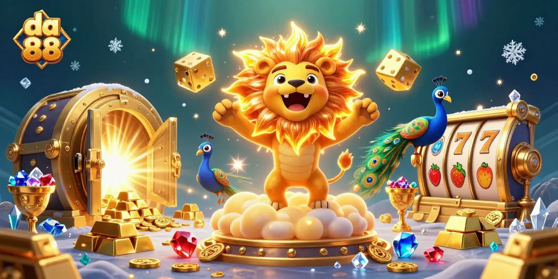 Experience the thrill of da 88 with a vibrant illustration featuring rich casino elements.