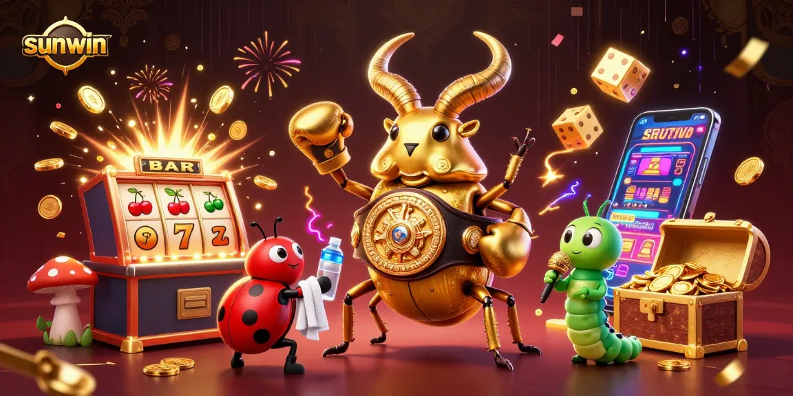 Experience the excitement of Sunwin with vibrant 3D casino scenes and big jackpots.